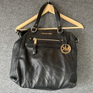 Michael Kors Black Satchel Leather Handbag Matching Wallet